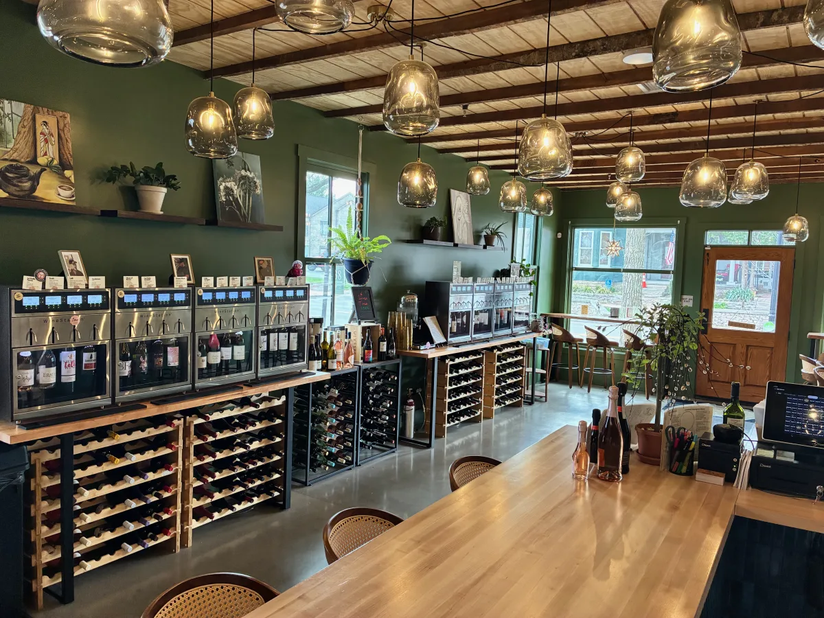The Uncorked lounge interior